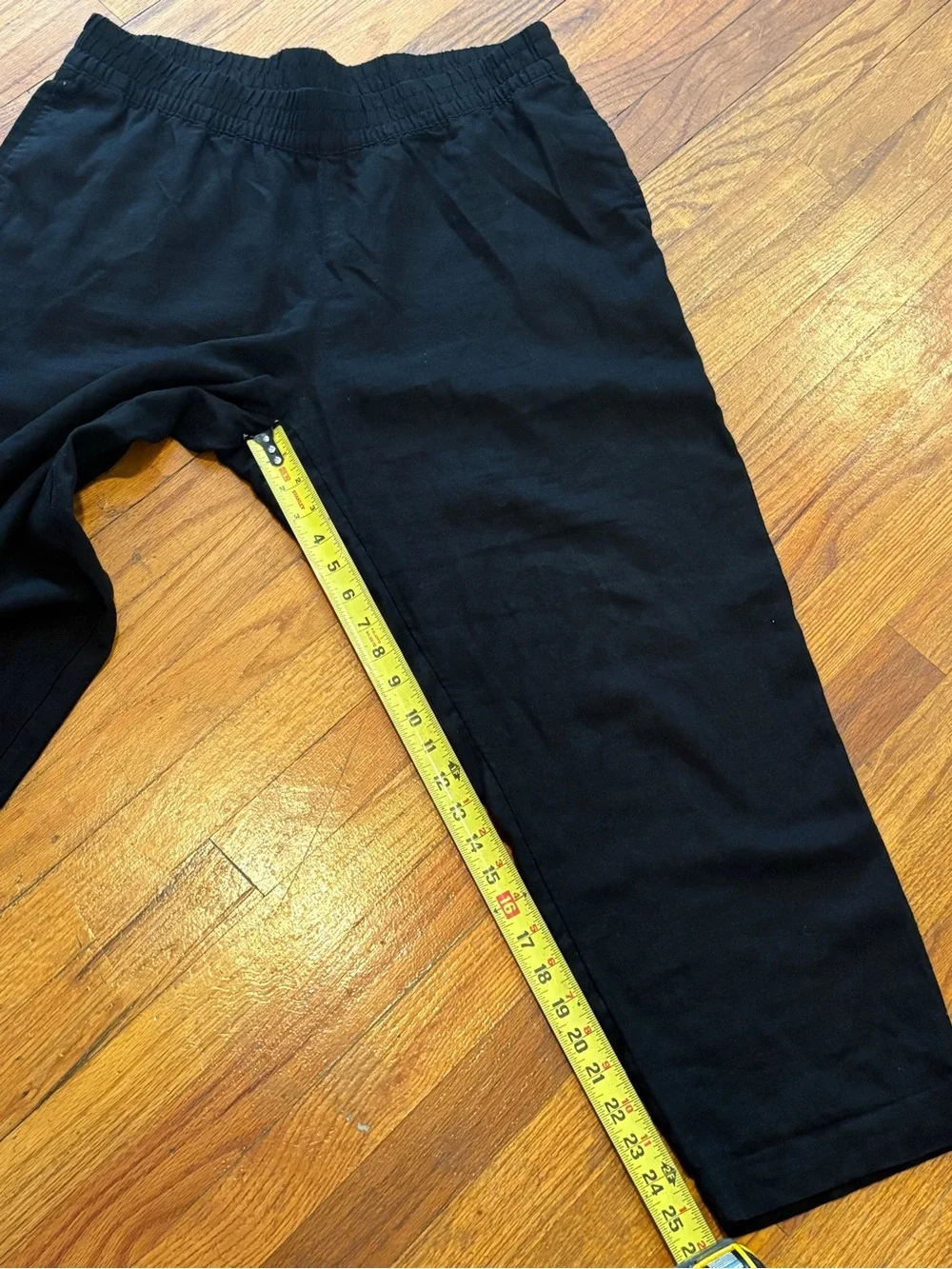 Old Navy Women’s Linen Black Elastic-Waist Casual Pants